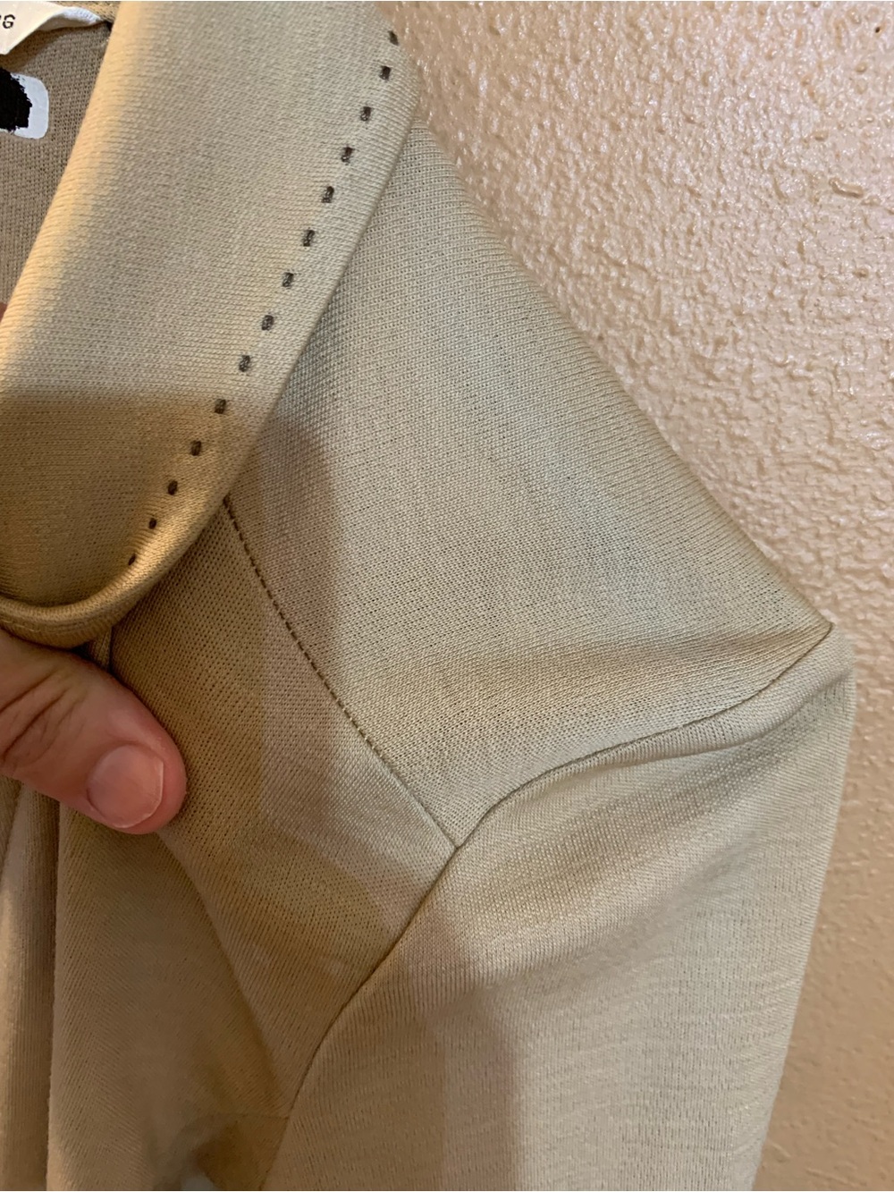 Diane von Furstenberg Camel Wrap Dress with Stitch Collar Detail - Size 6 - Picture 12 of 13